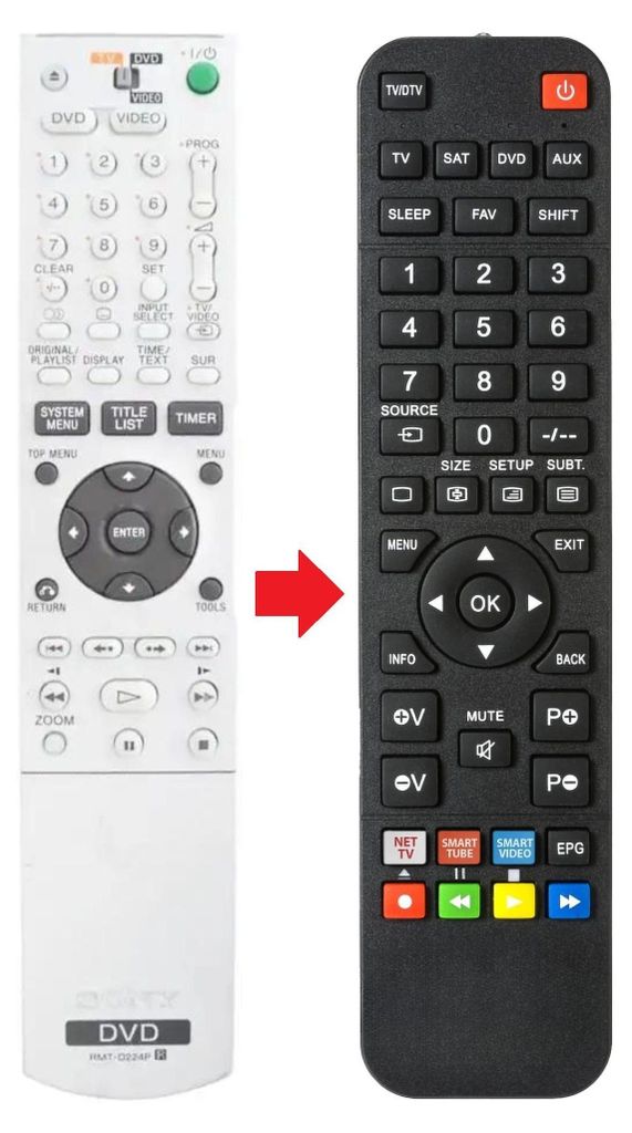 Fernbedienung passend für SONY RDRVX420E | RMTD224P
