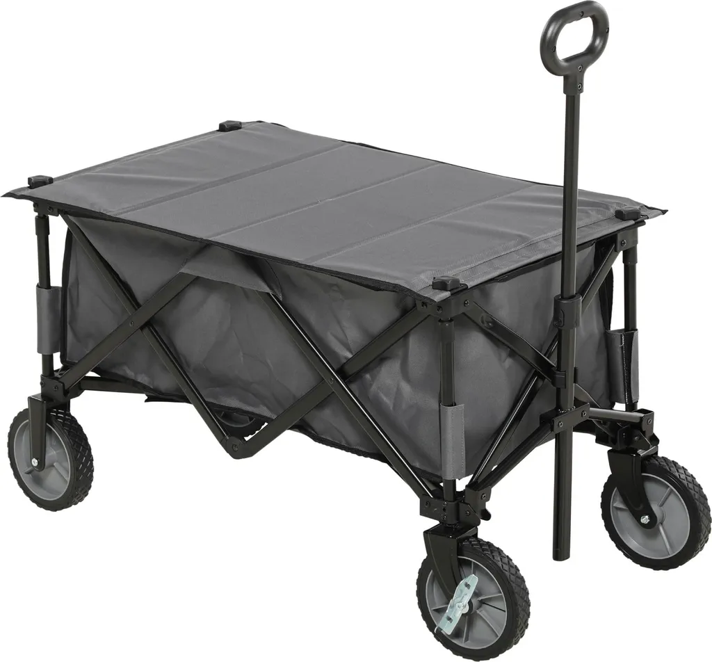 Chariot pliable Fortuna Lai 120 kg - Chariot de transport gris foncé