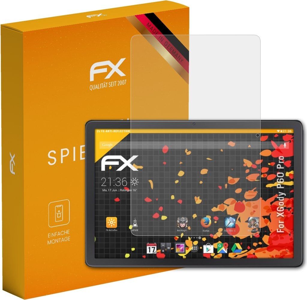 atFoliX FX-Antireflex 2x Schutzfolie kompatibel mit XGody P60 Pro Displayfolie