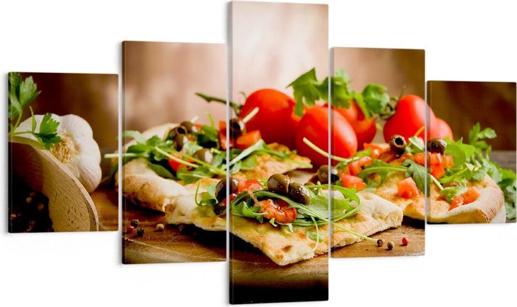 Bild auf Leinwand - Leinwandbild - Pizza Vegetarier Italien Produktbild 
