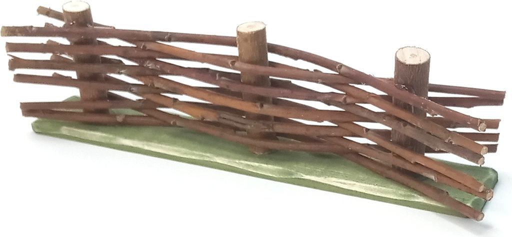 Miniatur Weidenzaun, Flechtzaun für Weihnachtskrippe 4cm Produktbild 
