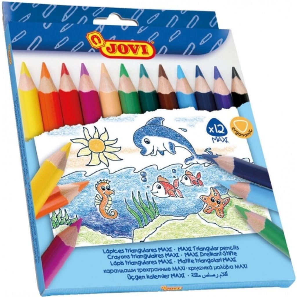 Jovi Wooden Pencils Jumbo Triangular Sada barevných tužek Obrázek produktu 