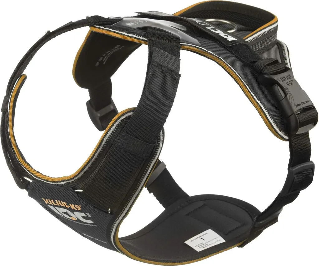 Harnais de Randonnée pour Chien Sportif Noir et Gris Ajustable L