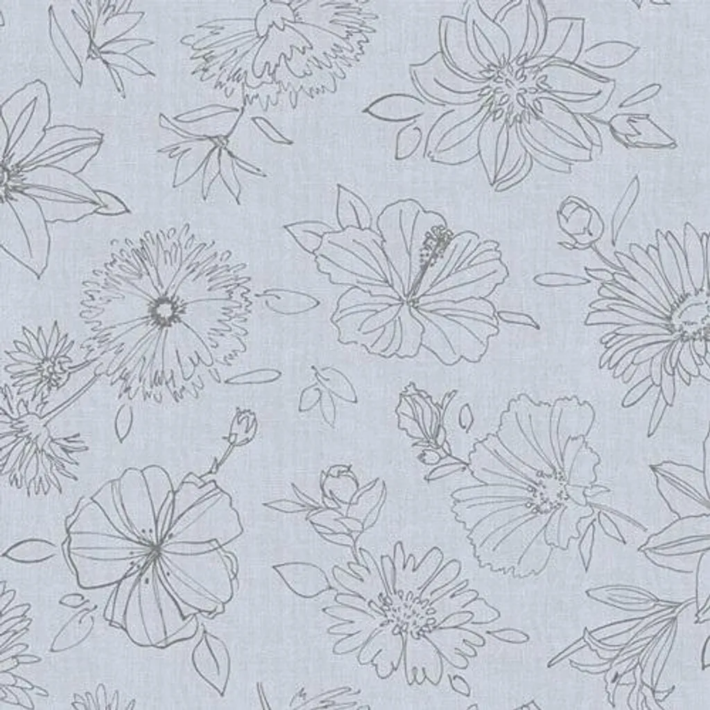 Nappe Ronde Manhattan Palmas Gris Imperméable 150cm - D-c-table Chic
