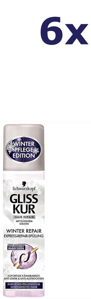 6x Gliss-Kur Anti-Klit spray - Winter Repair 200 ml