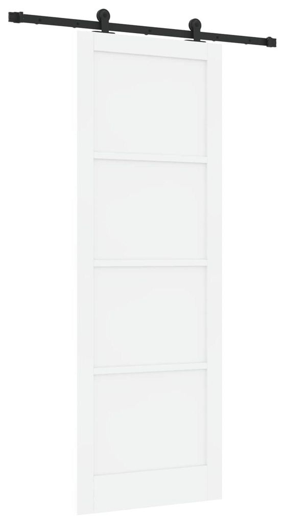vidaXL Schiebetür ORKDAL Weiß 83 x 232 cm Massives Kiefernholz