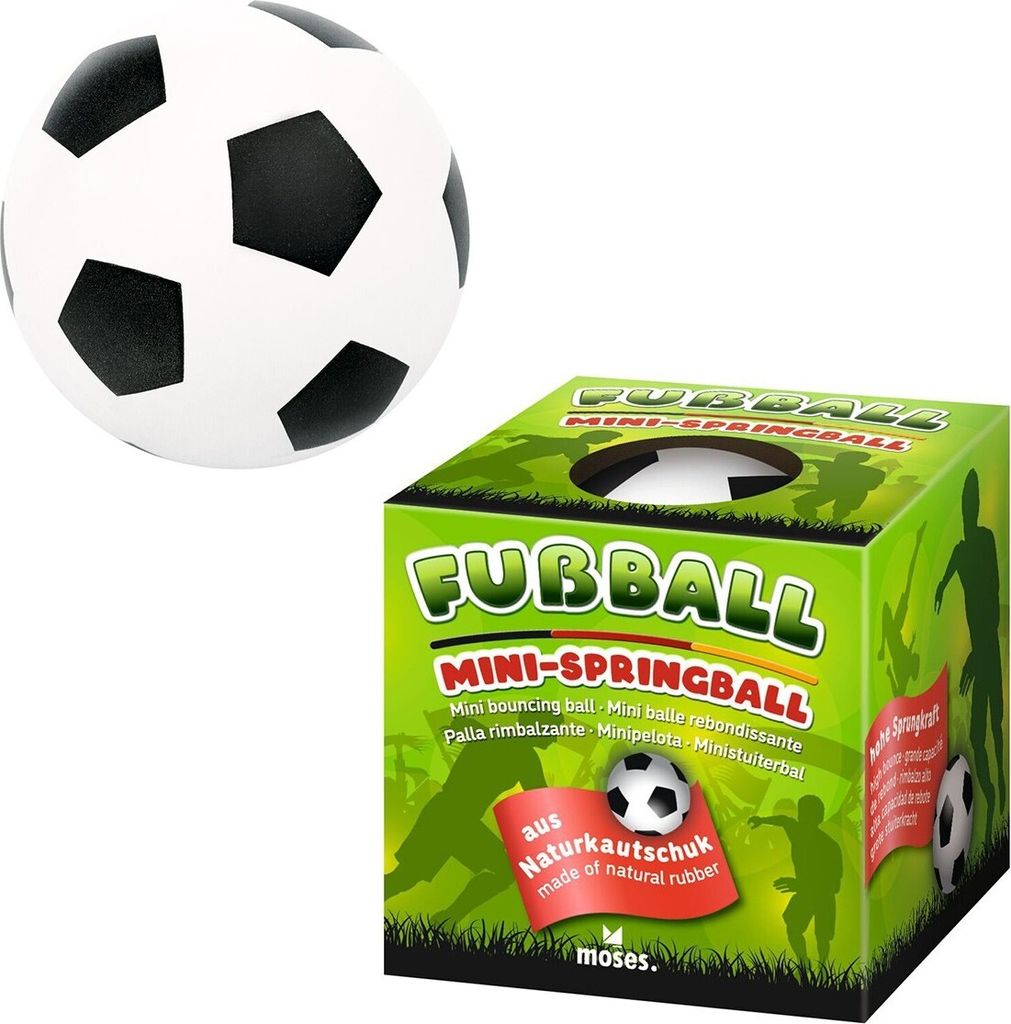 MOSES Fußball Mini Springball 6 cm Flummi Ball Give Away EM