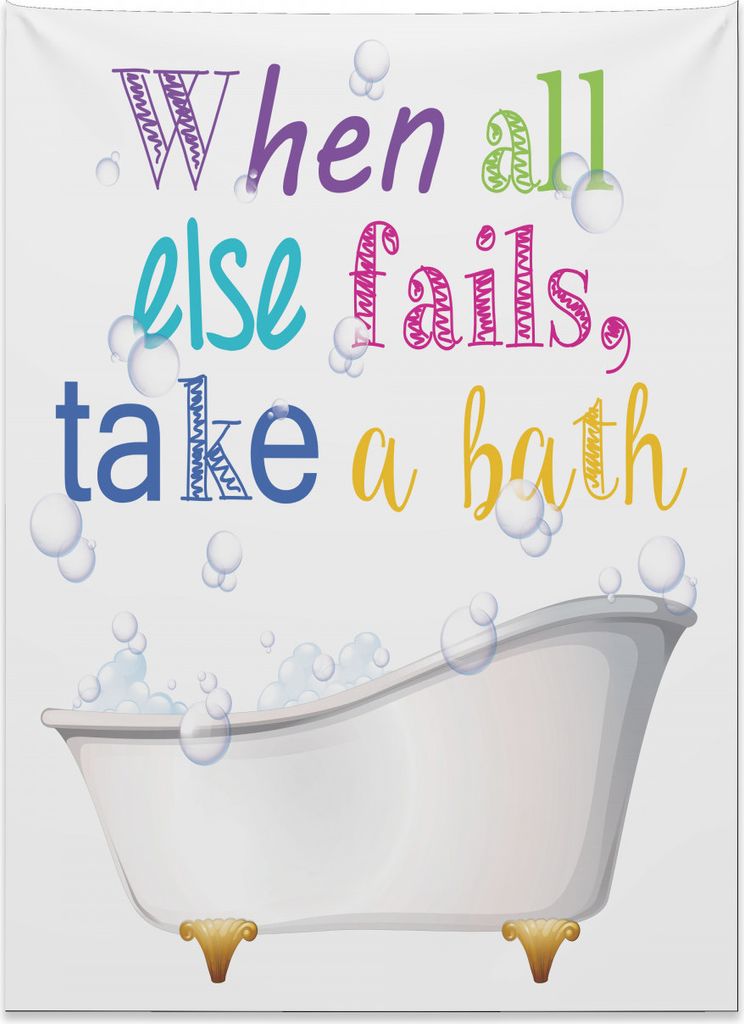 Abakuhaus Tennis Wandteppich, Dont Wanna Dusche Mops Nehmen aus Weiches Mikrofaser Stoff Kein Verblassen Klare Farben Waschbar, 110 x 150 cm, Hellg...