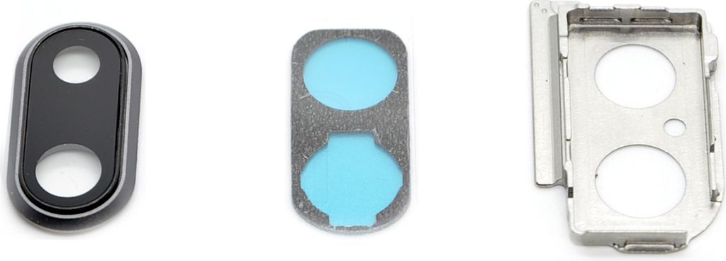 iPhone 8 Plus Kameralinse Set BackKamera Glas LinseHalterung Dichtung Neu Space Grau