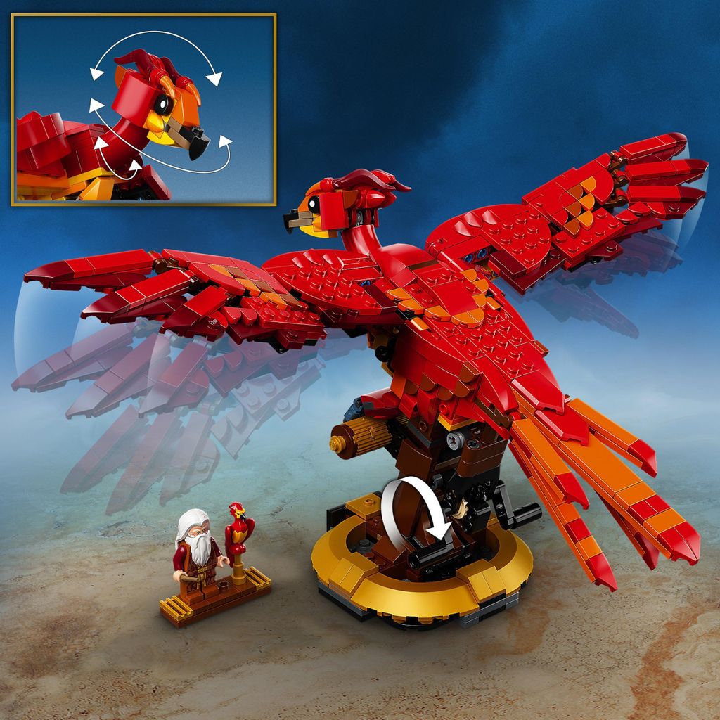 LEGO 76394 Harry Potter Fawkes, Dumbledores Phönix, Produktbild 4