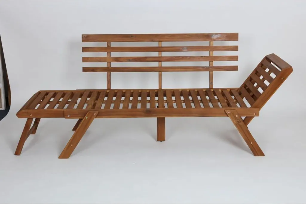Banc Pliable Acacia 196cm - Solution gain de place pour Jardin - 10