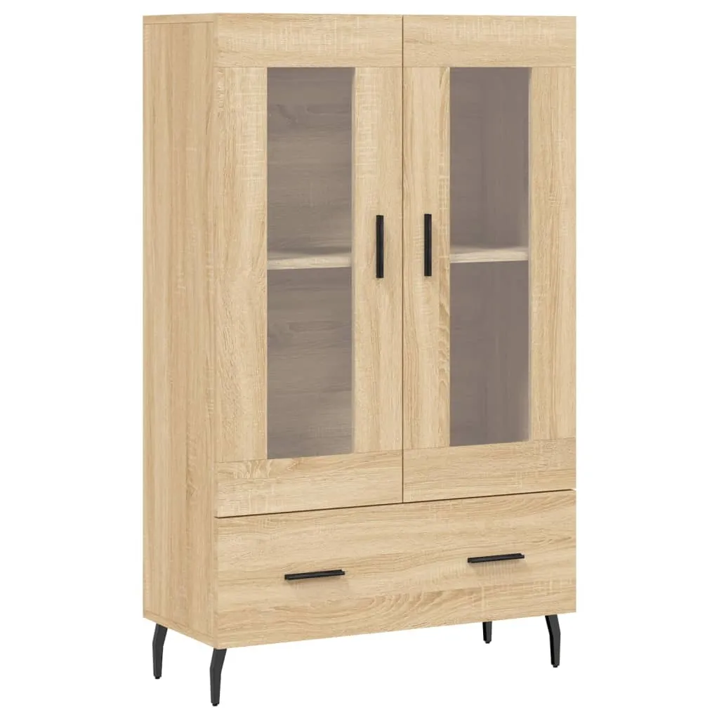 Mobile Credenza Alta Sonoma 115cm | Arredo Moderno Salotto Legno