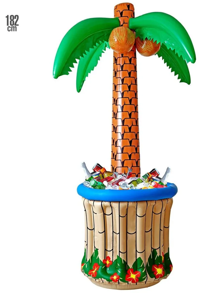 Palmier Gonflable 182 cm avec Bac Réfrigérant Intégré Style Mers du Sud