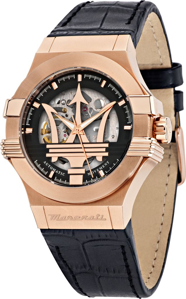 Maserati Potenza Herrenuhr - Automatikmechanismus mit Roségold-Coating
