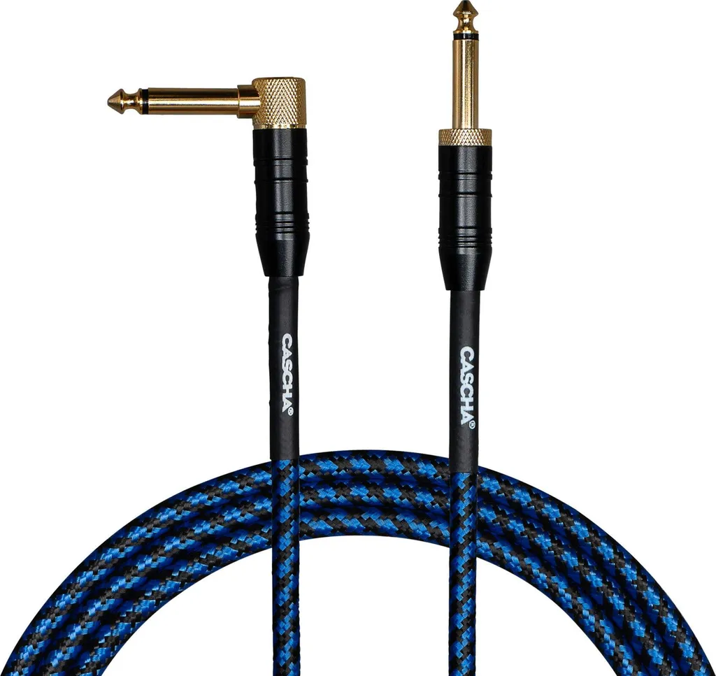 Cavo Chitarra Cascha Tweed Blue 3m - Il Regalo Perfetto per Chitarristi