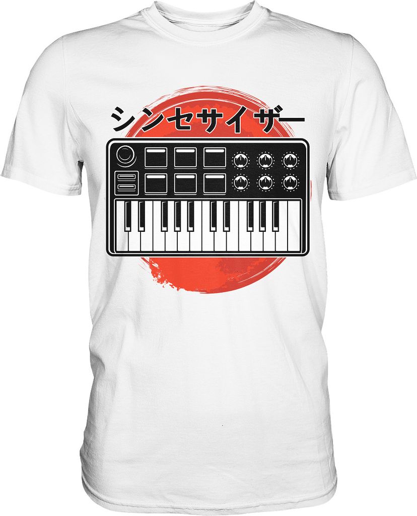 Modular Synthesizer Japanische Kalligrafie Analog T-Shirt – Produktbild 