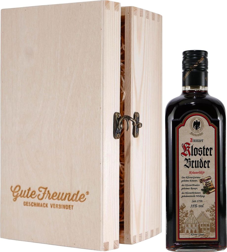 Zinnaer Kloster-Bruder Kräuterlikör mit Geschenk-HK