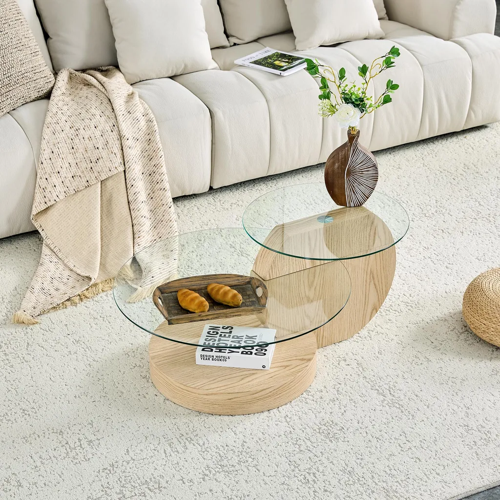 Table basse stable et facile à nettoyer pour salon familial moderne