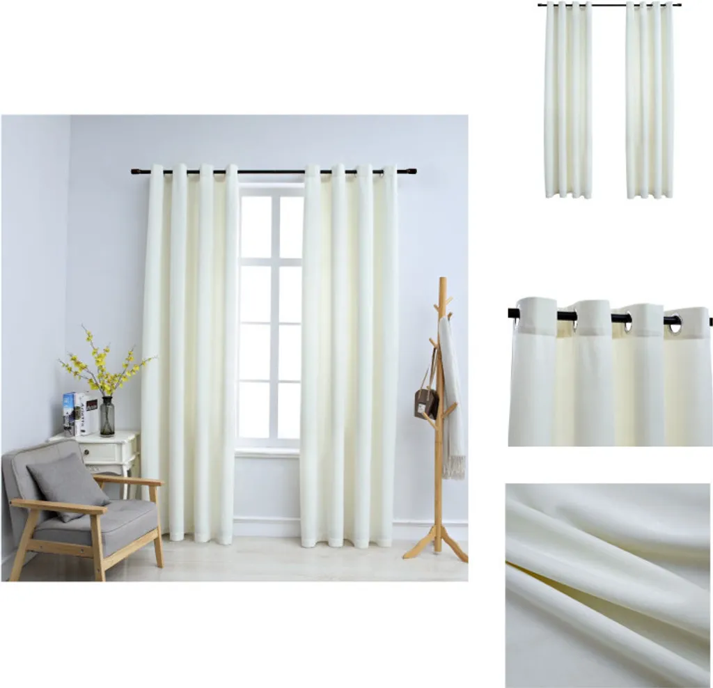 vidaXL Tende Oscuranti 140x245 cm Velluto Crema - Recensione e Vendita