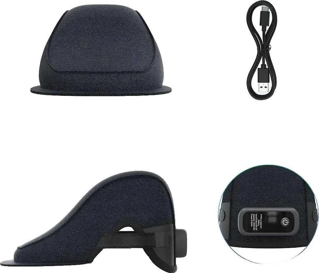 Casque croissance cheveux à double onde et arceau ajustable bleu