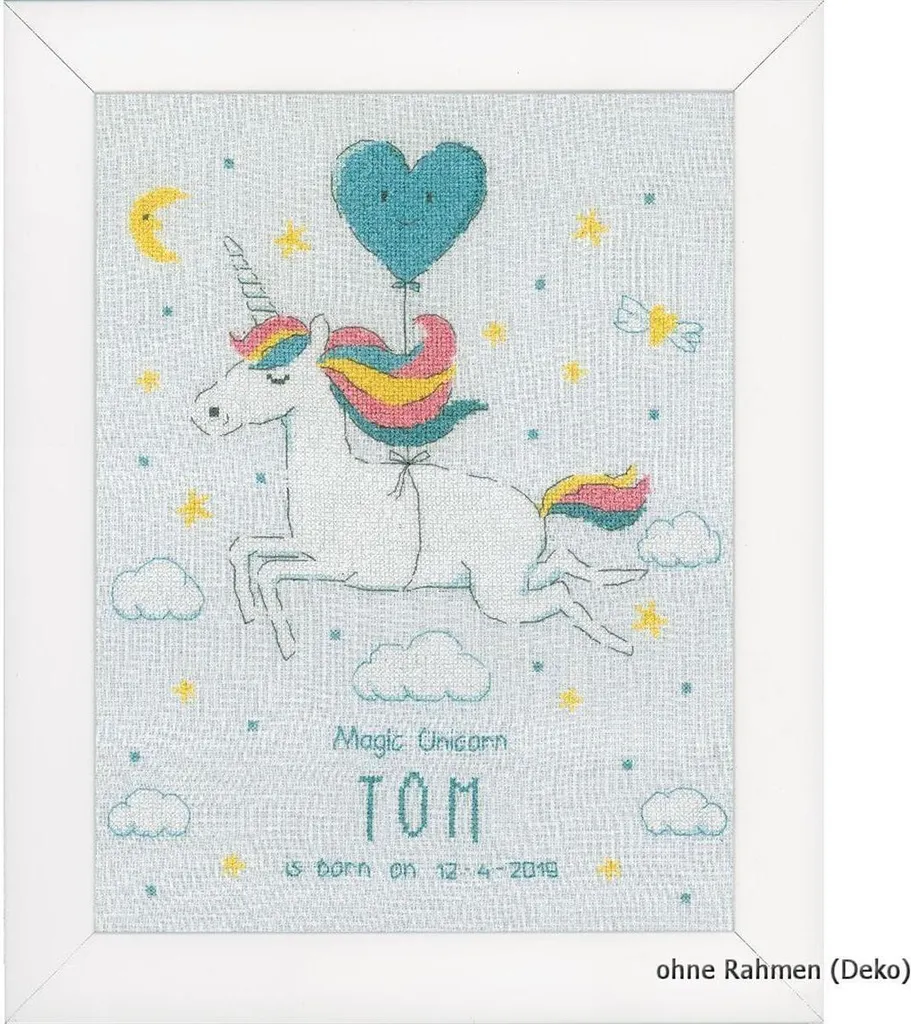Kit de point de croix compté motif Licorne pour décoration créative