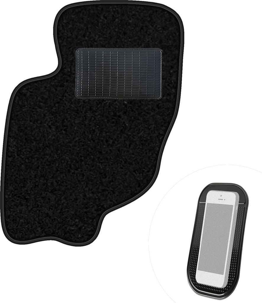 moto-MOLTICO Fahrer Fußmatte Auto Velours Fahrerseite Autoteppiche Schwarz Fahrermatte 1-teilig passend für Mitsubishi Space Runner 1999-2003