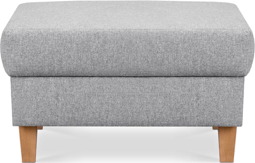 KONSIMO Sitzhocker Polsterhocker aufklappbarer "ERISO", grau, Strukturstoff, Scandinavian, 71x43x71cm