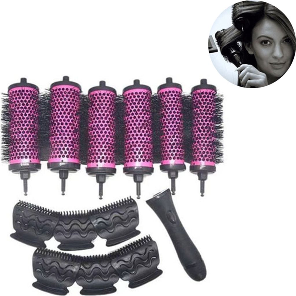 Rundbürsten Set für Damen, Runde Haarbürsten Zum Föhnen, 6 teiliges Rundbürsten Set Wärmeleitung Haarbürste