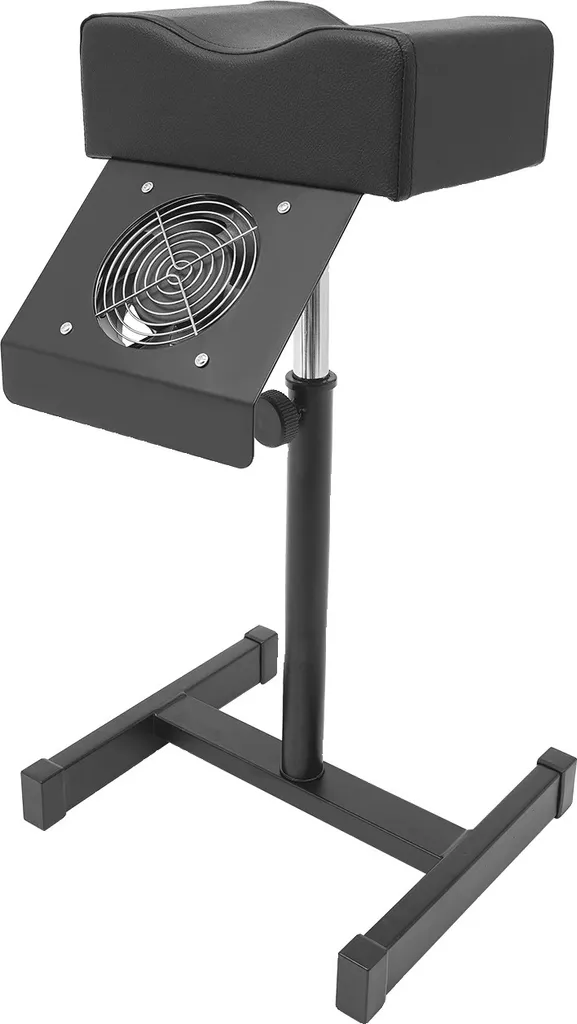 Tabouret de pédicure noir avec ventilateur anti-poussière réglable