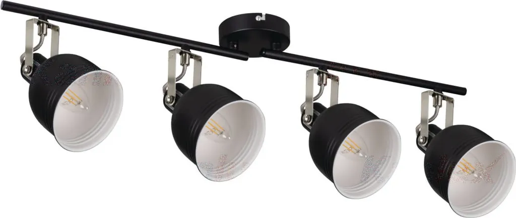 Spot mural Kanlux DERATO noir orientable 4x8W E14 dimmable pour salon
