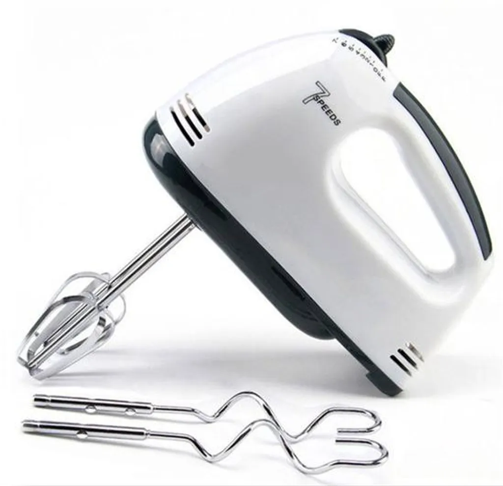Fouet électrique de cuisine 250W et mallette clipsable 7 vitesses blanc