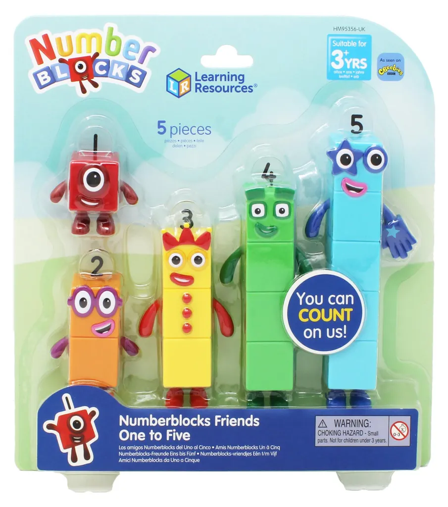 Jouet éducatif Numberblocks : figurines articulées chiffres 1 à 5