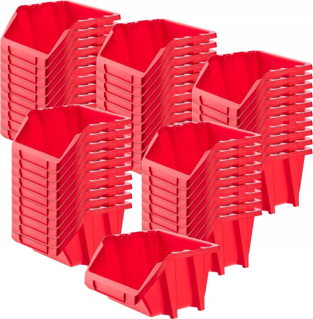 KADAX Werkstatt-Stapelkiste, kleine Sortierbox aus PP Kunststoff, Sichtlagerbox in verschiedenen