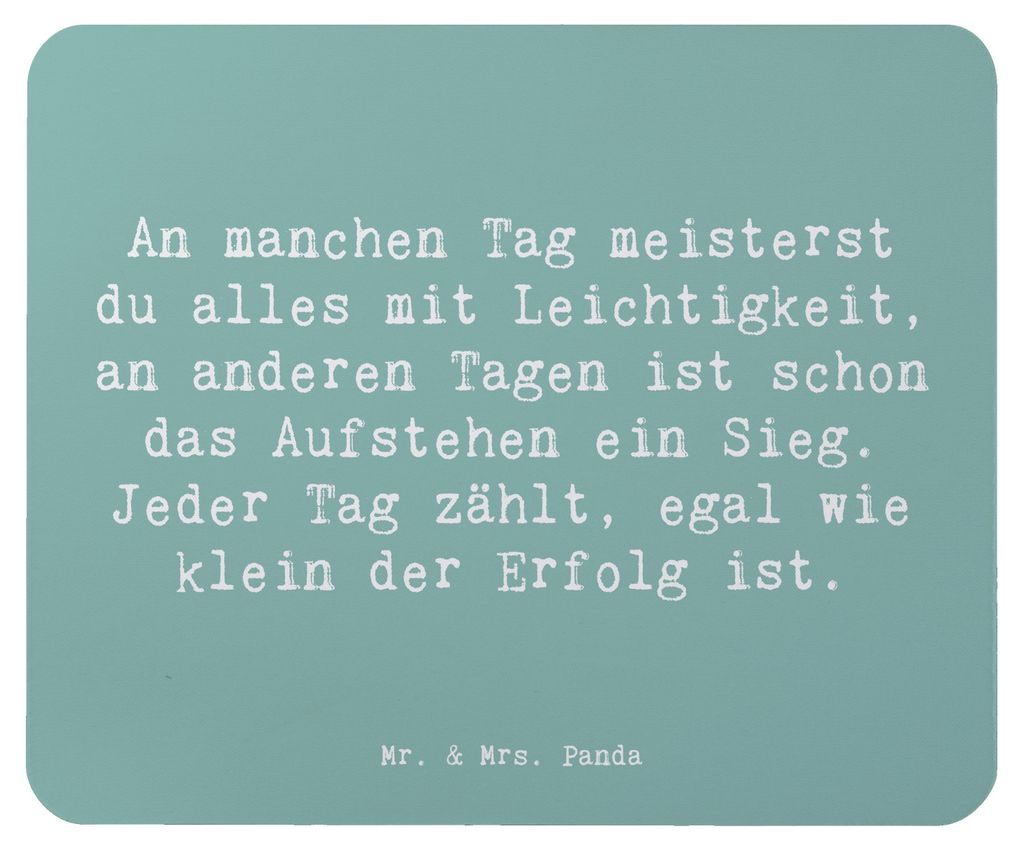 Mr. & Mrs. Panda Mouse Pad Spruch Leichtigkeit im Alltag - Meeresbrise - Geschenk, Zauber, mousematte, pc mousepad, Zitat, Blumenwiese, Gefühle, E...