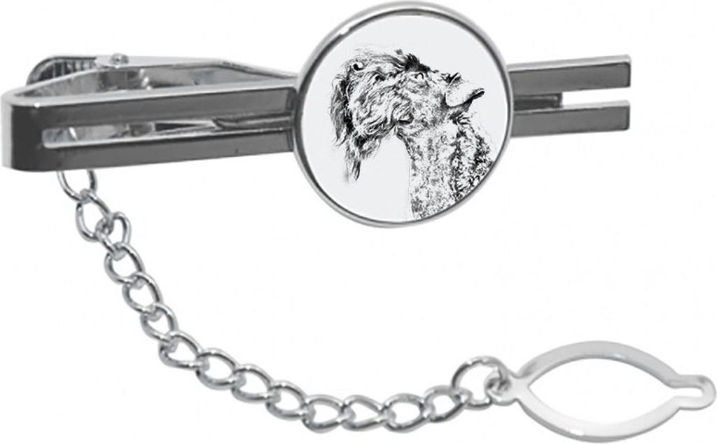 Kerry Blue Terrier, Irish Blue Terrier - Krawattenklammer mit Hund, personalisierter Krawattenclip, einzigartiges Geschenk für Männer von der Mar...