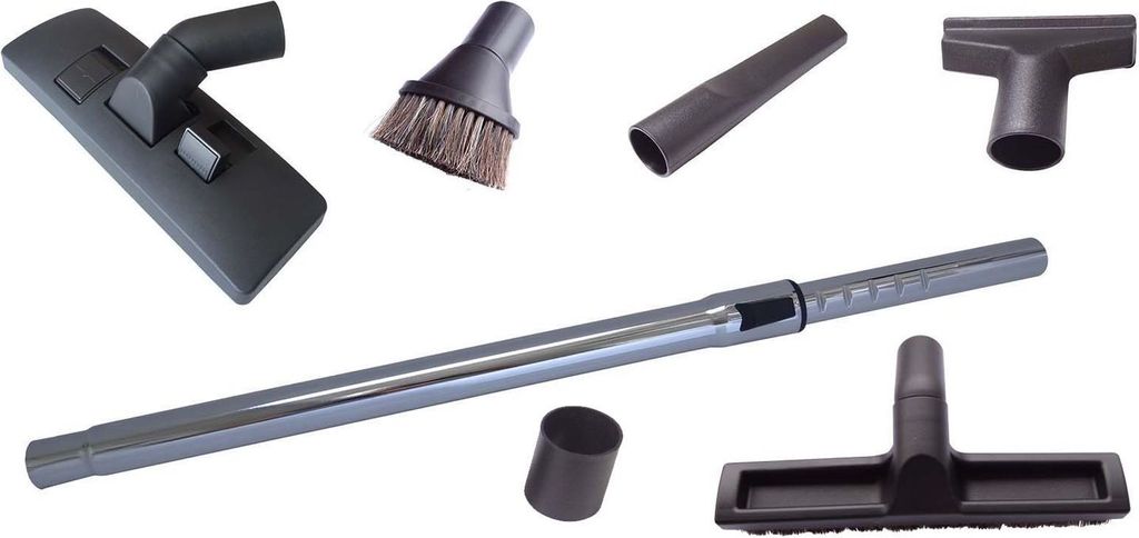 Staubsaugerrohr, Polsterdüse, Saugpinsel, Fugendüse & Hartbodendüse im Set kompatibel für Miele S8360 Ecoline - S 8360