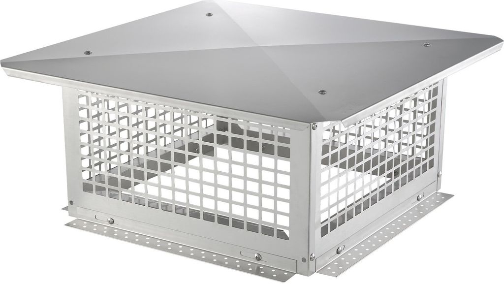 Schornsteinabdeckung Edelstahl 304 Kaminhaube 582x582x245mm Kaminabdeckung Vogelschutz Regenhaube Schornsteinhaube 2 Installationsmethode Kaminhut ...