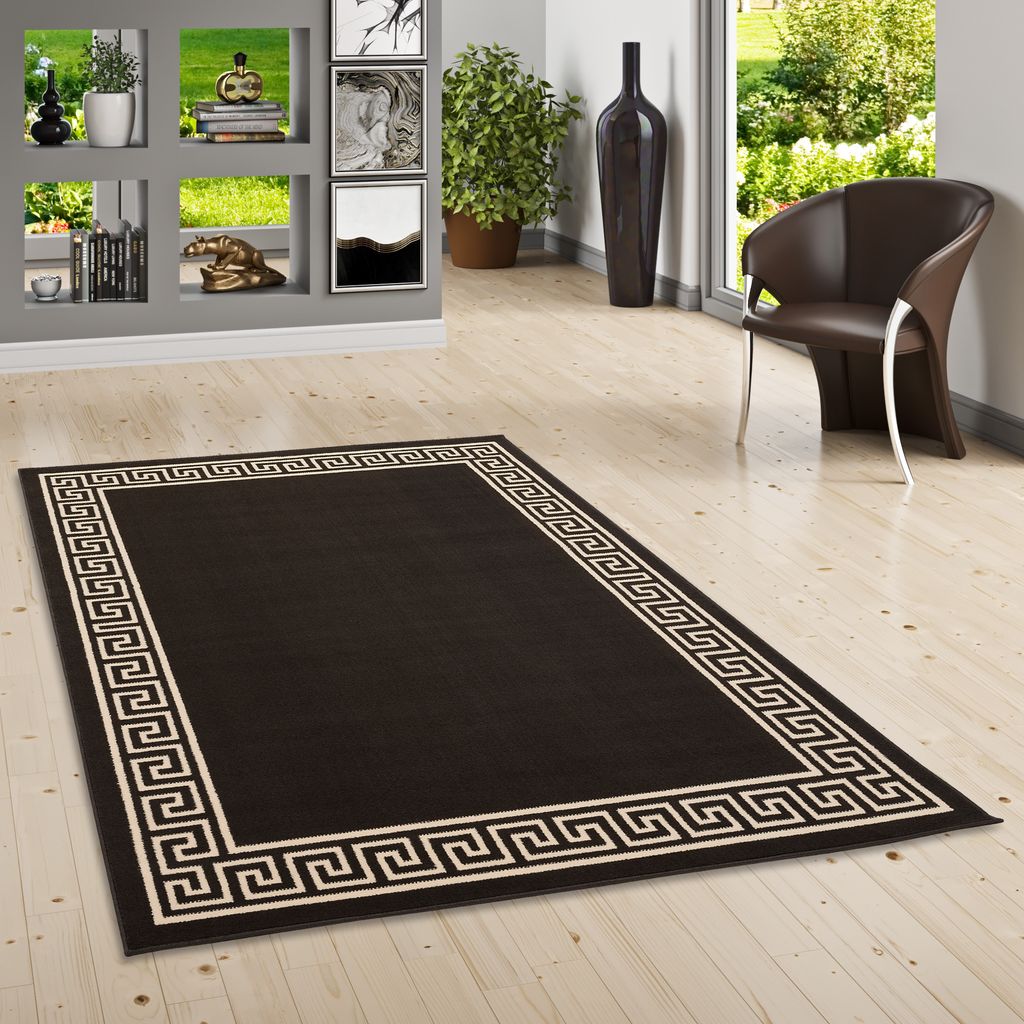 Teppich Trendline Dunkelbraun Römisch Bordüre, Größe:120x170 cm