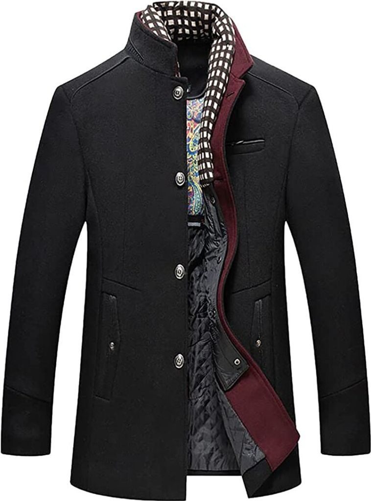 ASKSA Wintermantel Herren Slim Fit Kurzmantel Warm Produktbild