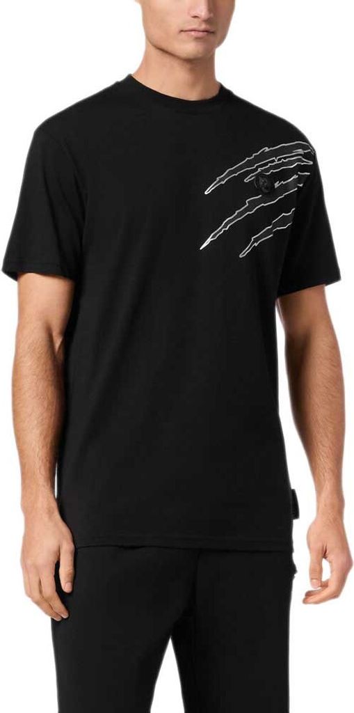 Philipp Plein Sport Scratch Kurzarm-t-shirt Schwarz M Mann Schwarz M