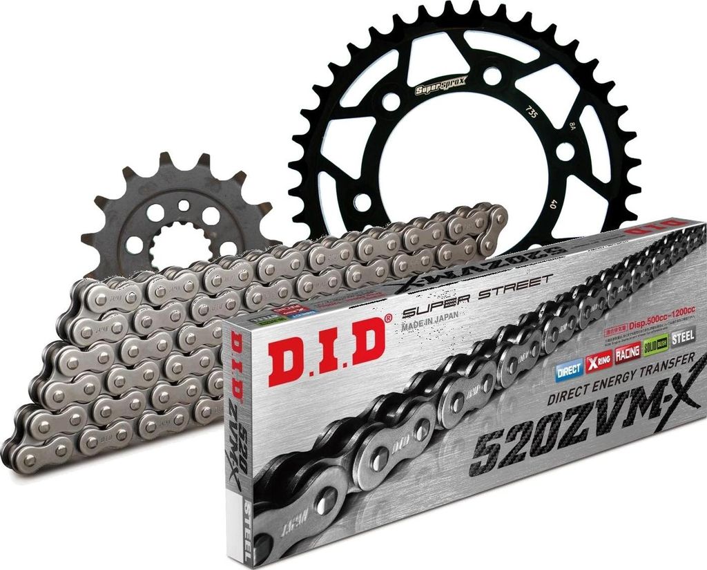 Kit Stahl passend für DUCATI 900 SS Supersport i.e. 99-02 15-40-102 DID520ZVM-X Niet