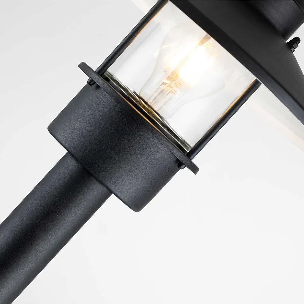 Poteau d'éclairage extérieur noir E27 60W Klampenborg Elstead Lighting