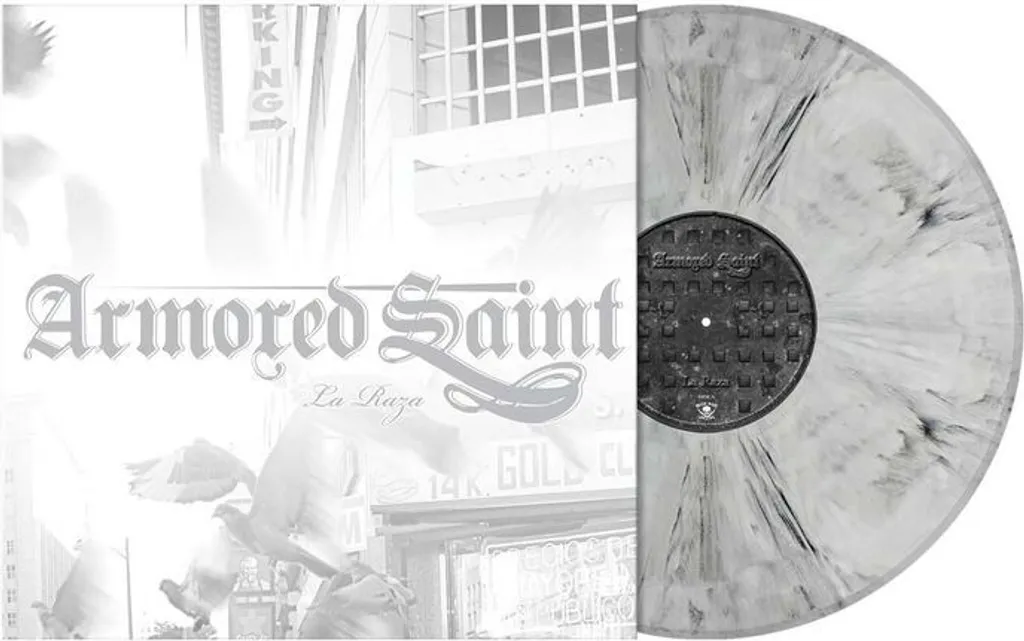 Armored Saint La Raza LP Vinyle Marbré Blanc Noir Remasterisé Limité - 2