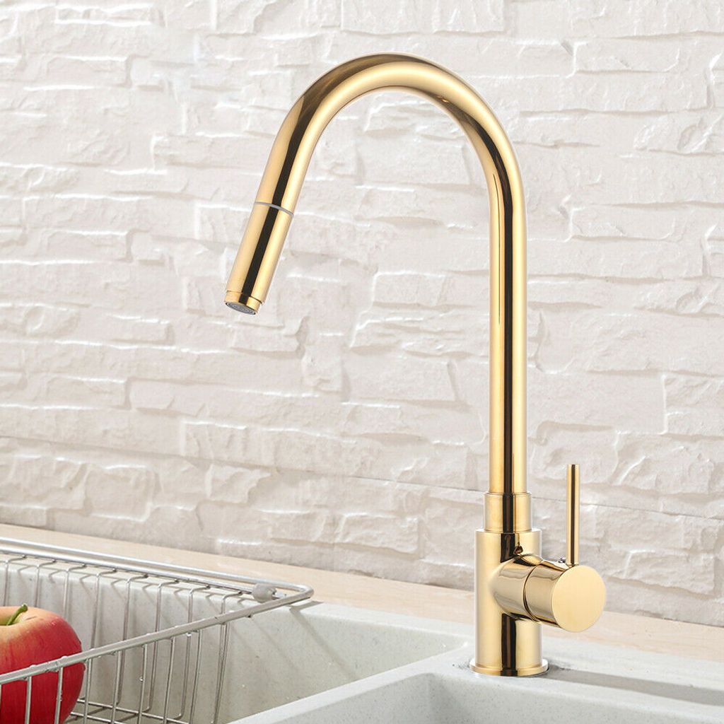 Golden Sensor Küchenspüle Wasserhahn mit Brause Ausziehbar Einhand-Mischbatterie 