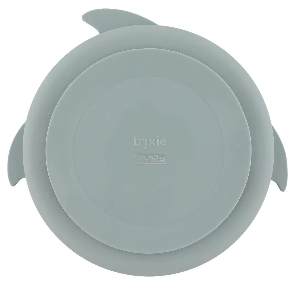 Assiette Apprentissage Bébé Trixie Mr. Shark Silicone à Compartiments
