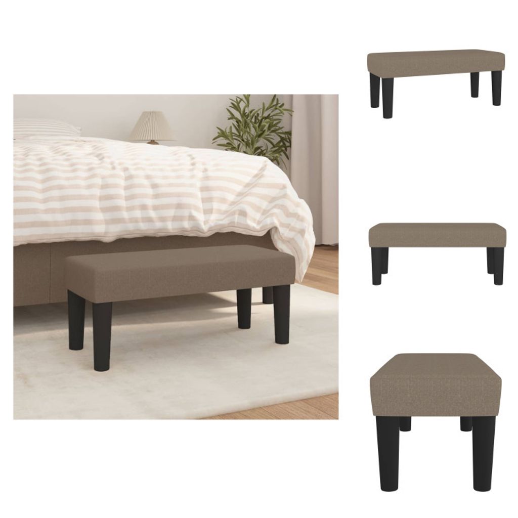 vidaXL Sitzbank Taupe 70x30x30 cm Stoff - Sitzbänke
