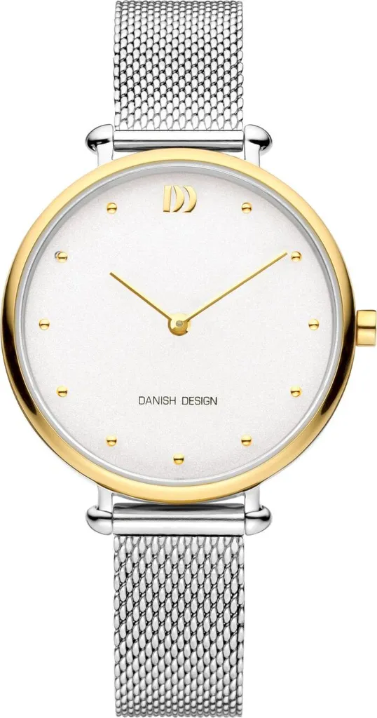 Montre analogique pour femme en acier inoxydable cadran blanc épuré