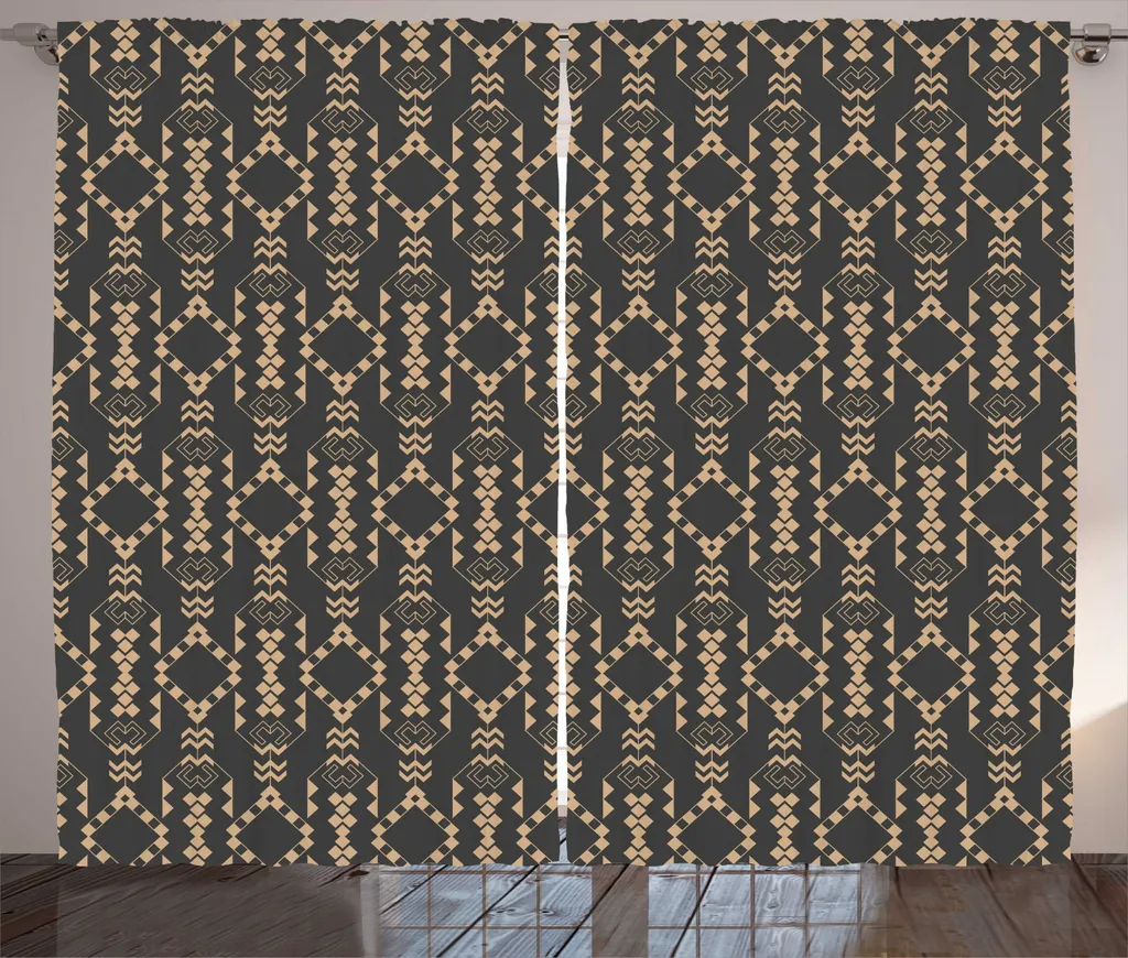 Rideau de Salon Rustique 280x225 cm Idéal pour une Déco Chaleureuse