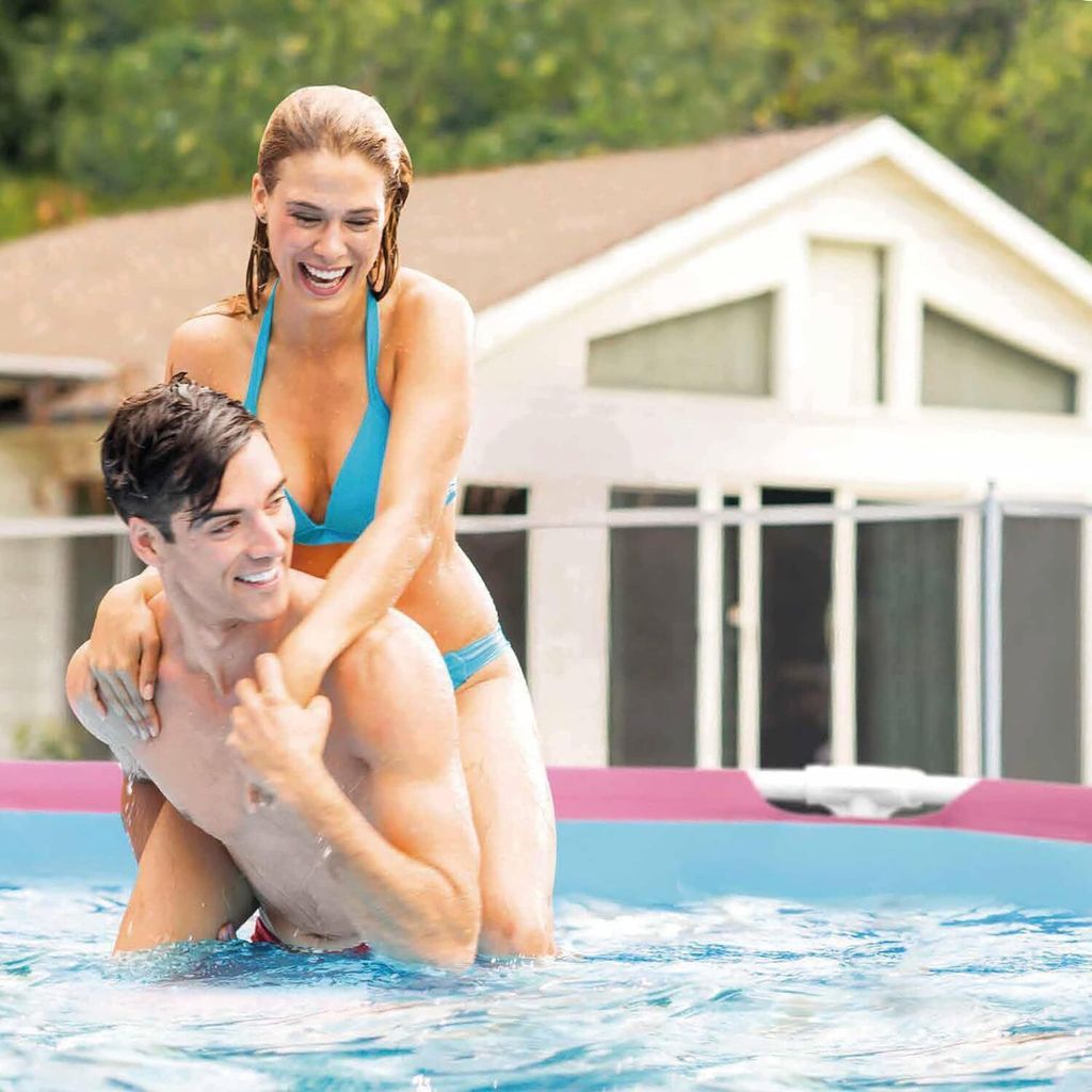 INTEX 28290NP - Pink Metal Frame Pool (244x76cm) Produktbild 5