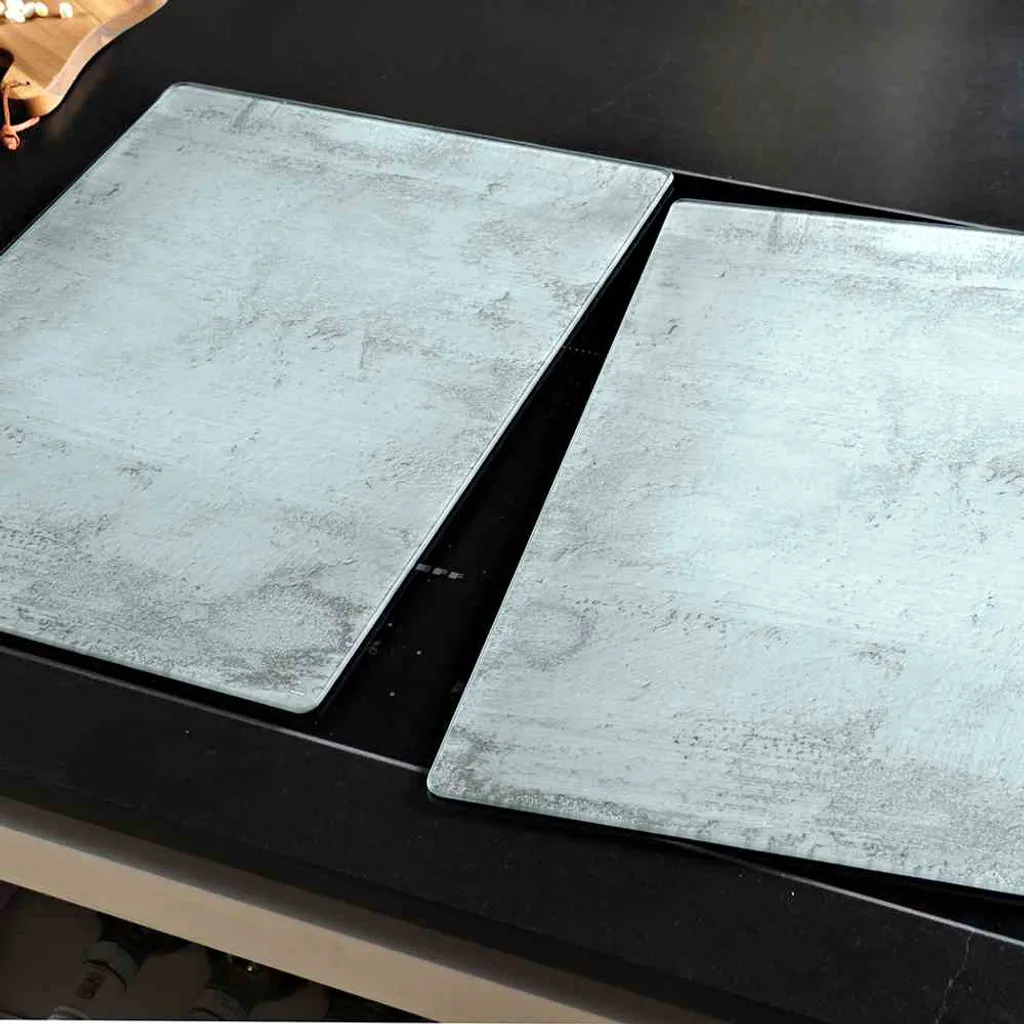Set 2 Piastre Coprifornelli Kesper L89182 Vetro Temperato Antigraffio